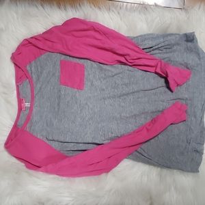 Pink and Grey Sleep Shirt
